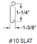 Number 10 slat