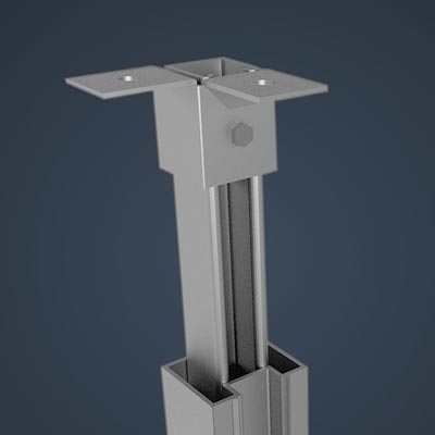 Optional Extruded Aluminum Telescoping Support Tubes